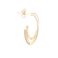 Yellow Gold Half Hoop Style Earrings Gardiner Brothers