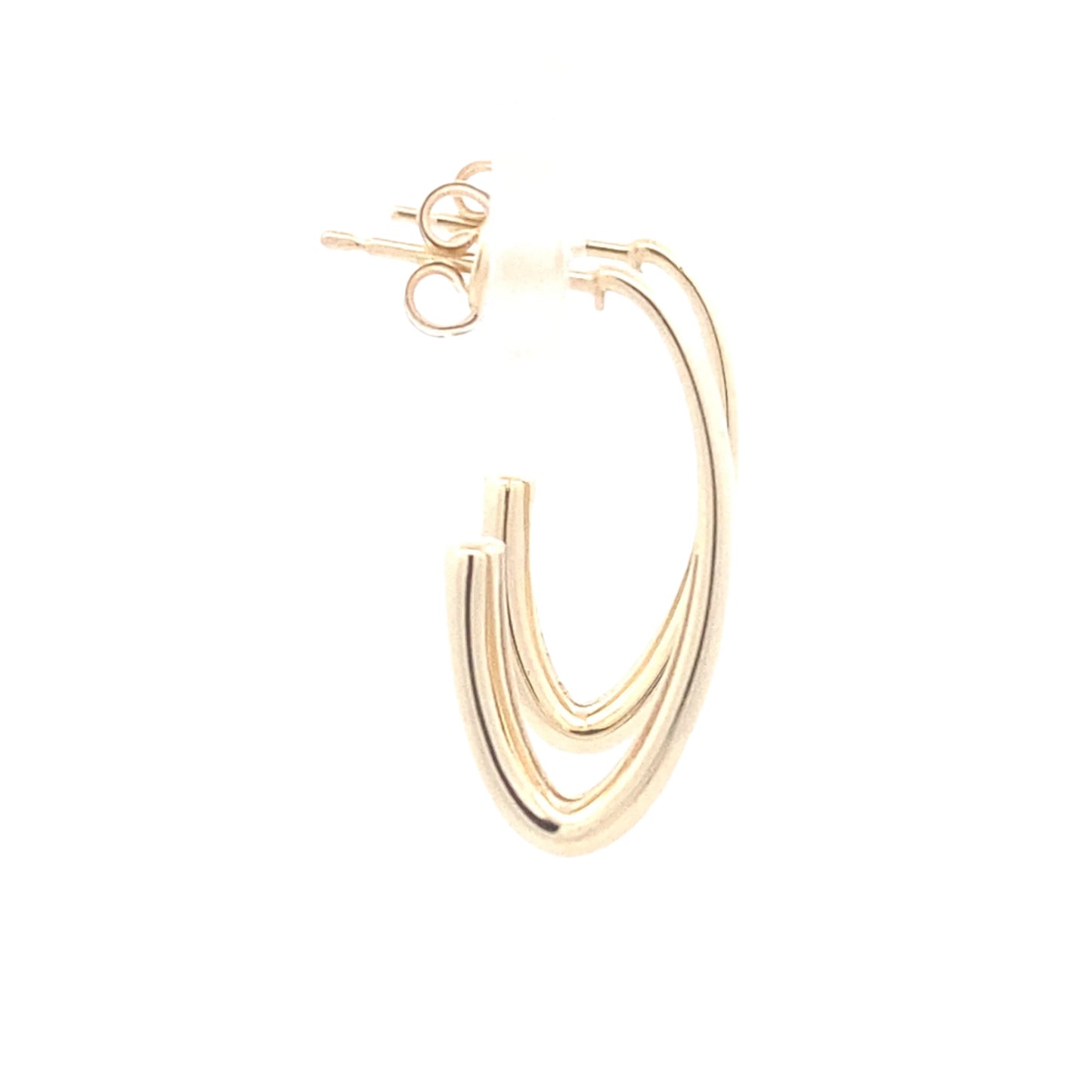 Yellow Gold Half Hoop Style Earrings Gardiner Brothers