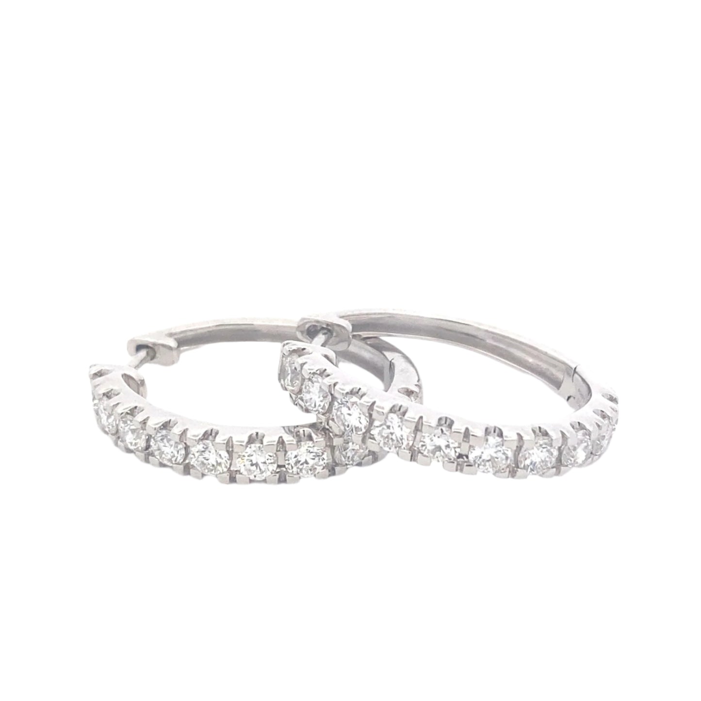 Hoop style earring set with Round brilliant cut diamonds Gardiner Brothers