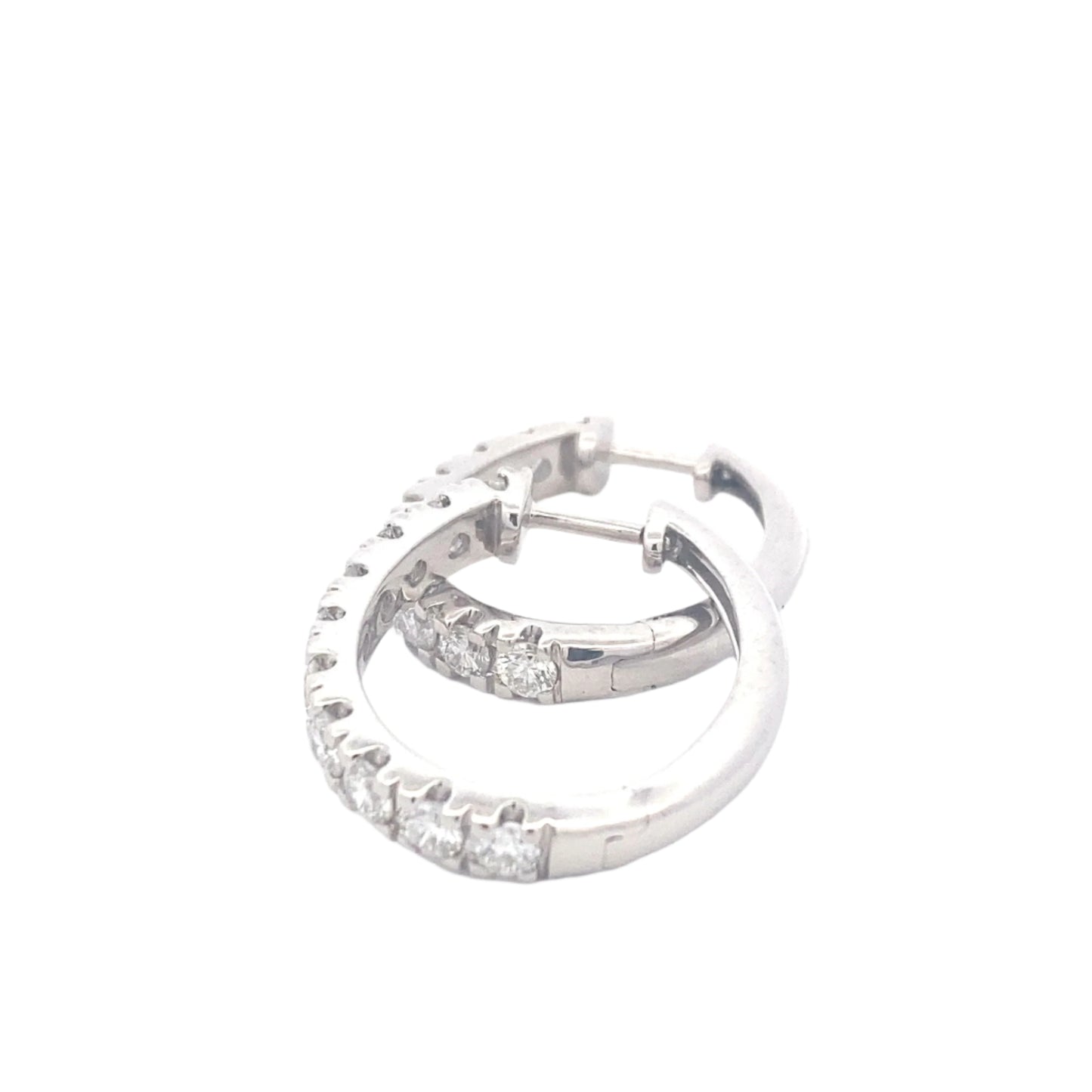 Hoop style earring set with Round brilliant cut diamonds Gardiner Brothers