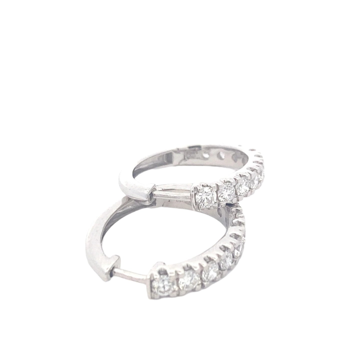 Hoop style earring set with Round brilliant cut diamonds Gardiner Brothers