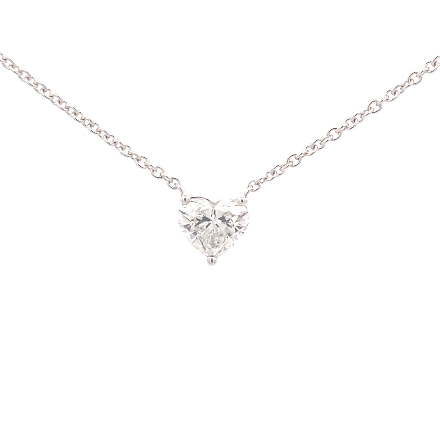 Heart Shaped diamond, floating solitaire pendant - 1.03cts Gardiner Brothers