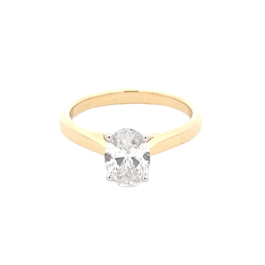 Oval Shaped Diamond Solitaire ring - 1.01cts Gardiner Brothers