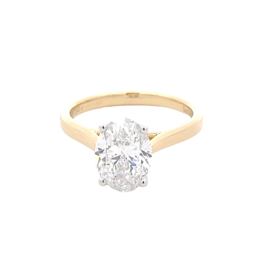 Oval shaped diamond solitaire ring - 2.01cts Gardiner Brothers