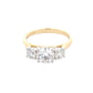 Round brilliant cut diamond 3 stone ring - 1.64cts Gardiner Brothers
