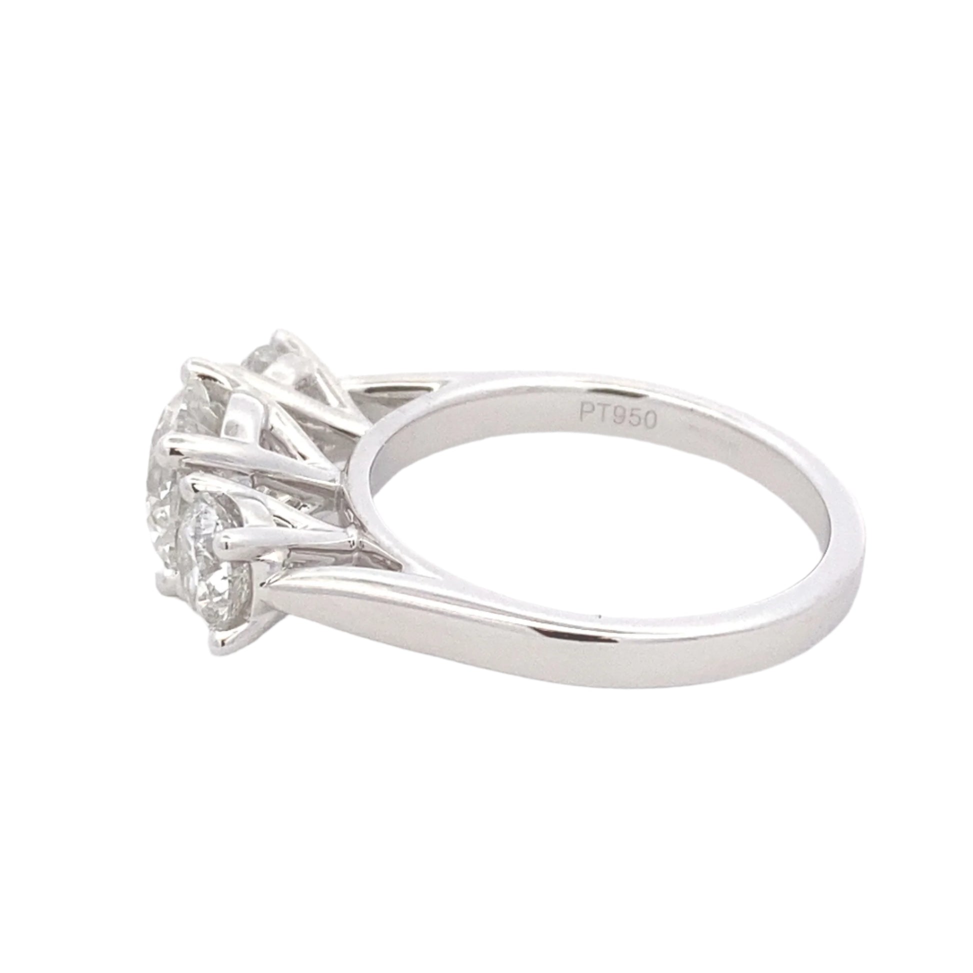 Round brilliant cut diamond 3 stone ring - 2.57cts Gardiner Brothers