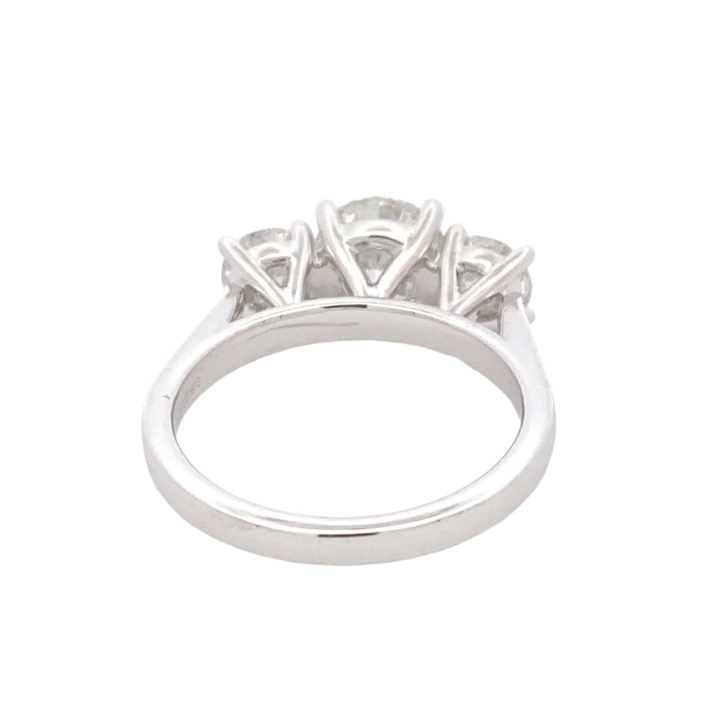 Round brilliant cut diamond 3 stone ring - 2.57cts Gardiner Brothers