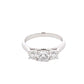 Round brilliant cut diamond 3 stone ring - 0.84cts Gardiner Brothers