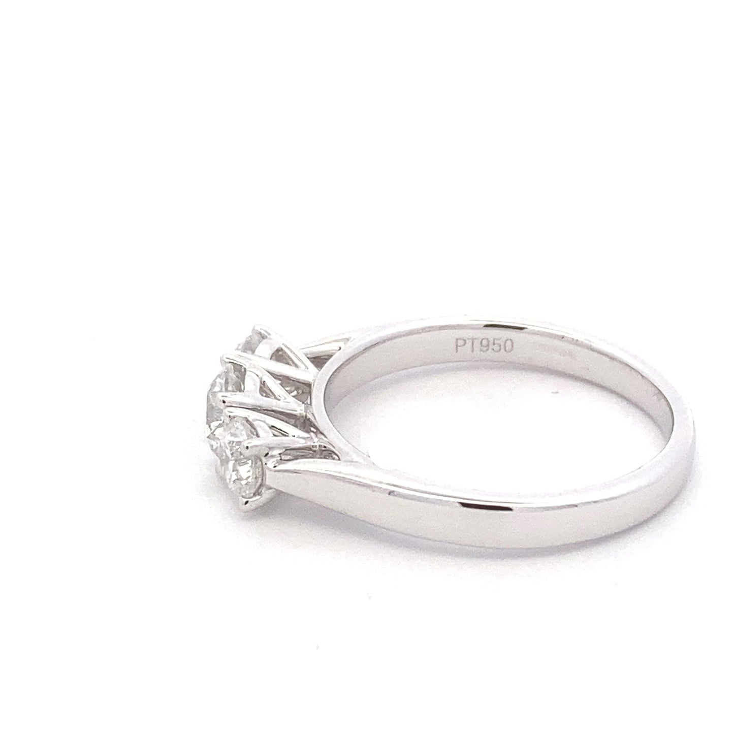 Round brilliant cut diamond 3 stone ring - 0.84cts Gardiner Brothers