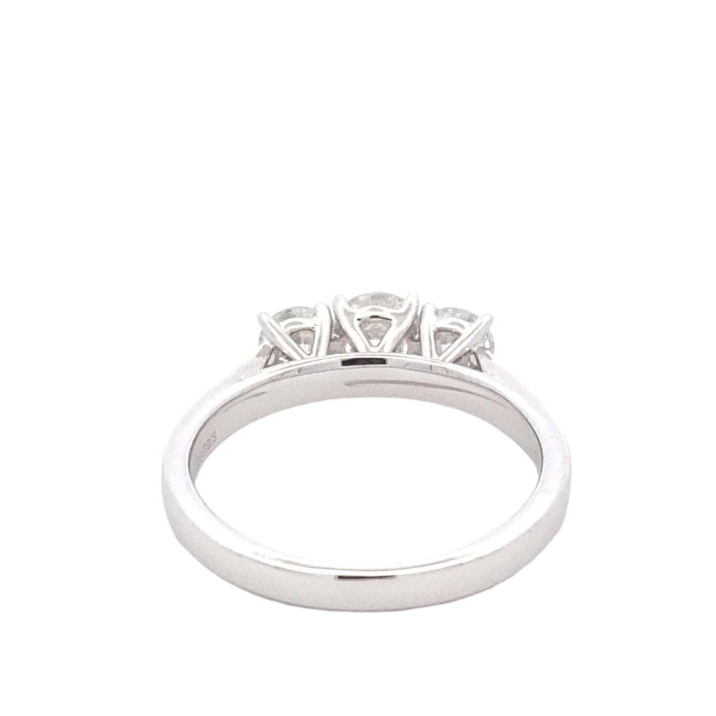 Round brilliant cut diamond 3 stone ring - 0.84cts Gardiner Brothers