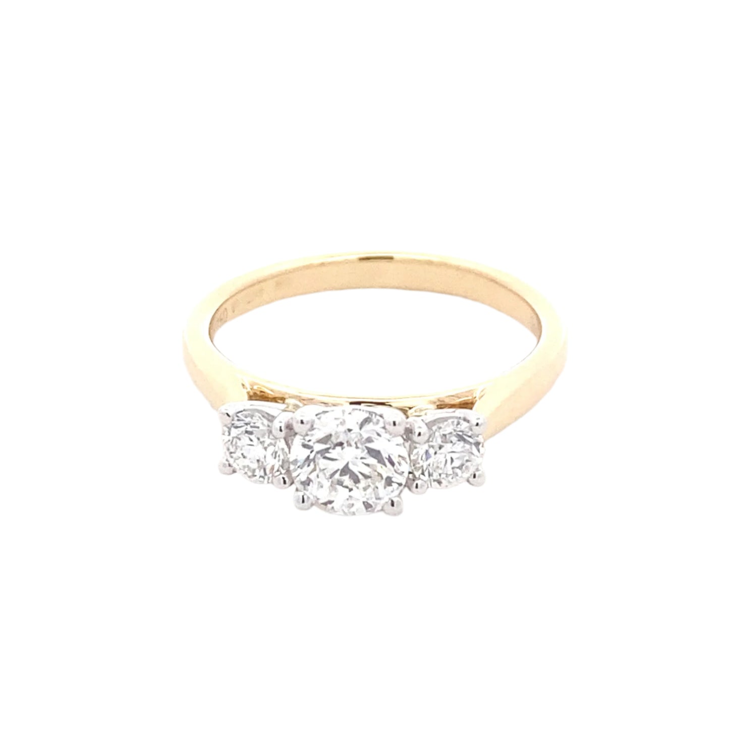 Round Brilliant Cut Diamond 3 Stone Ring - 1.10cts Gardiner Brothers