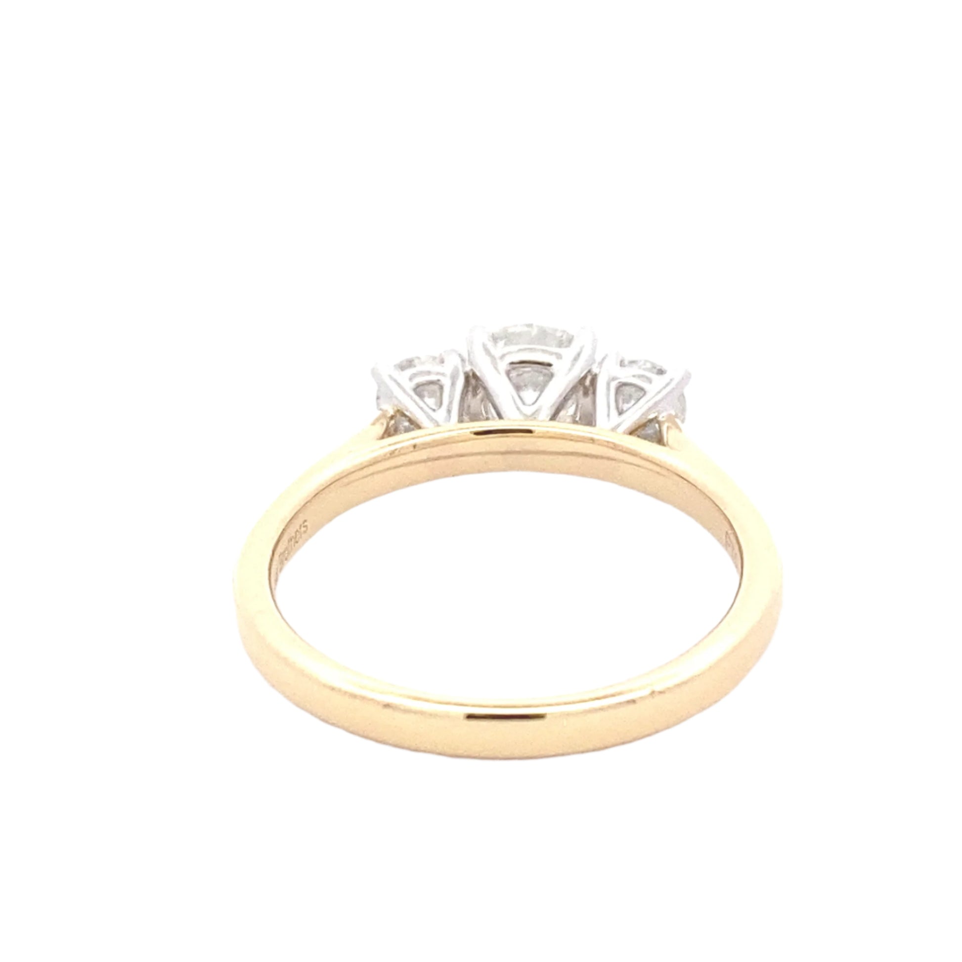 Round Brilliant Cut Diamond 3 Stone Ring - 1.10cts Gardiner Brothers