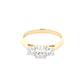 Oval and round brilliant cut diamond 3 stone ring - 0.83cts Gardiner Brothers