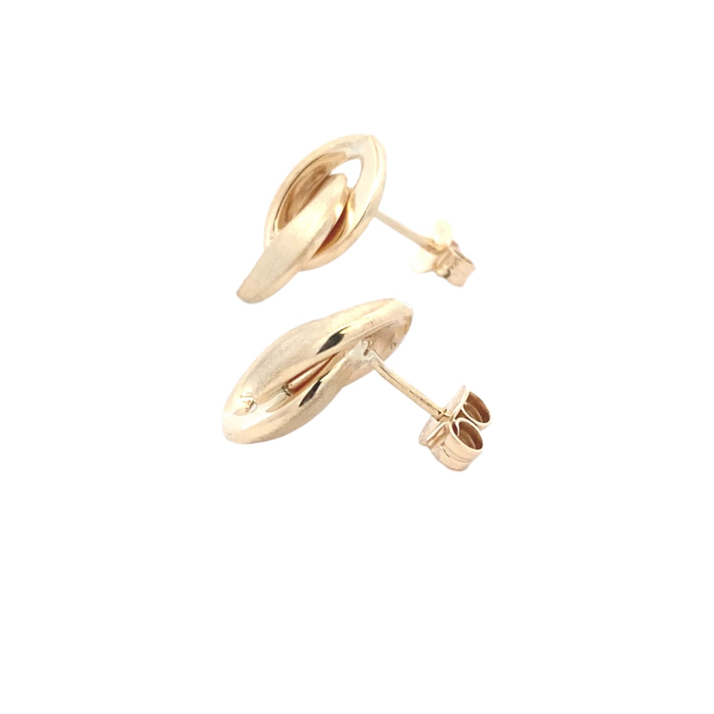Yellow Gold Link Marquise Shaped Earrings Gardiner Brothers