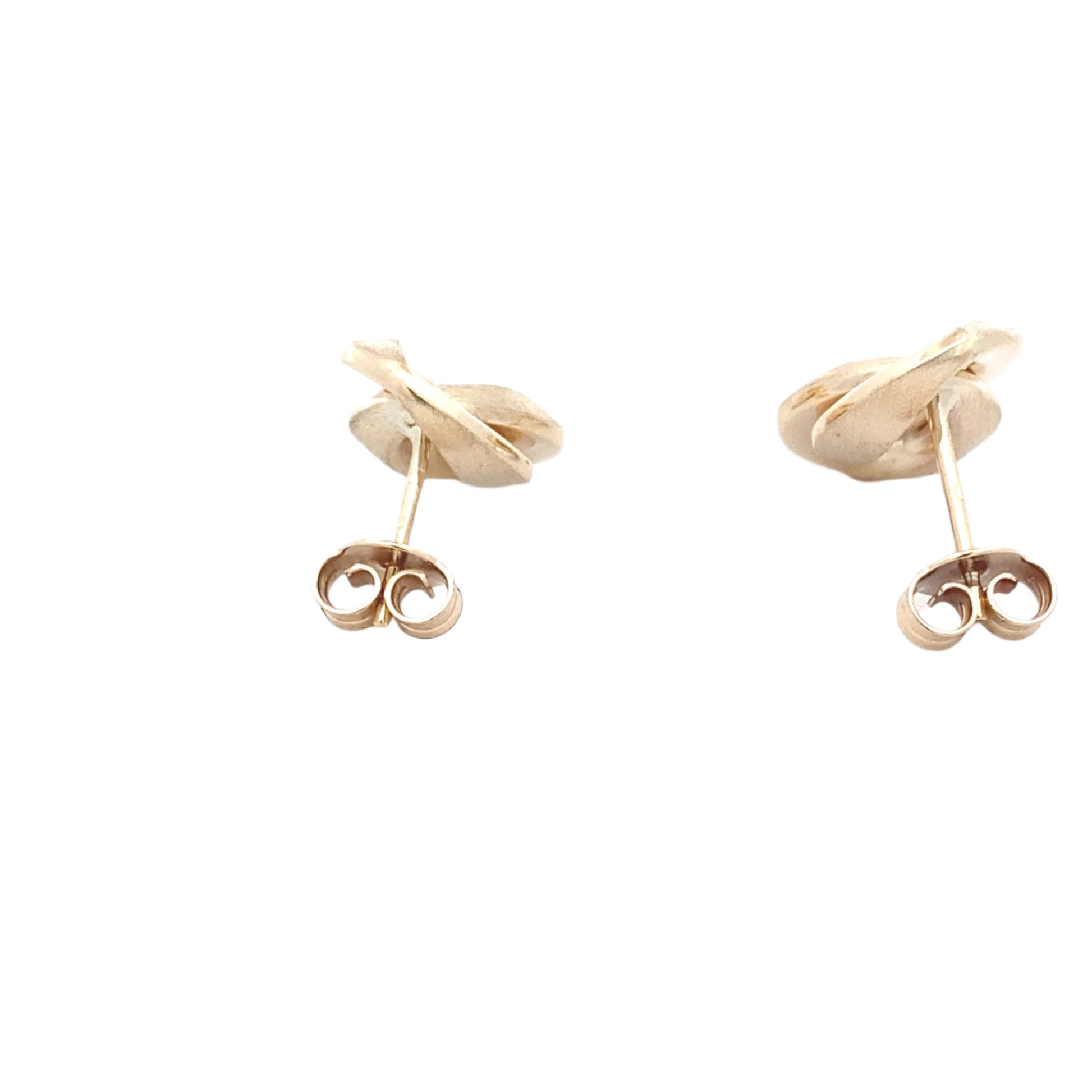 Yellow Gold Link Marquise Shaped Earrings Gardiner Brothers