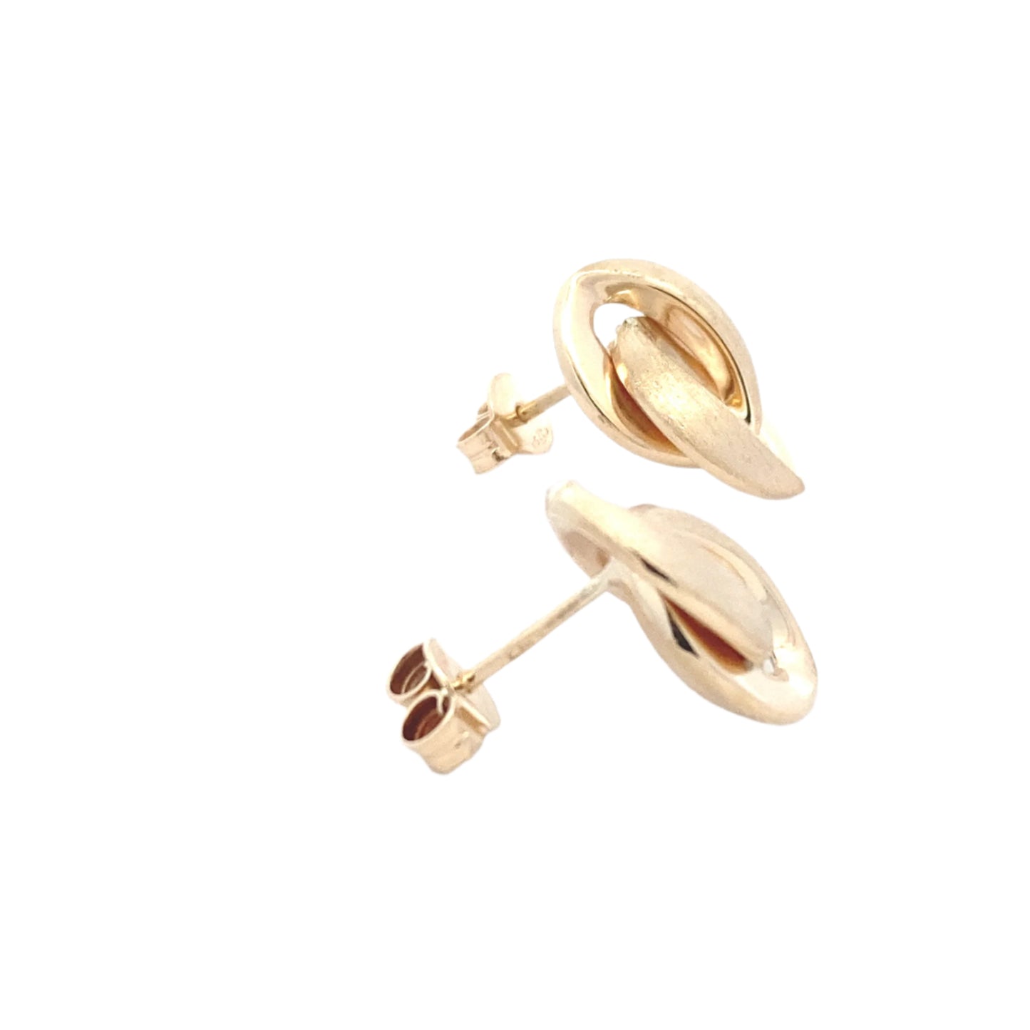 Yellow Gold Link Marquise Shaped Earrings Gardiner Brothers