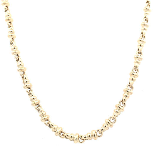 Yellow Gold 'Spinning Top' Link Necklet Gardiner Brothers