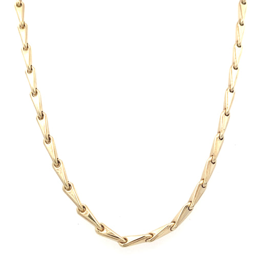 Yellow Gold 'ArrowHead' Link Necklet Gardiner Brothers