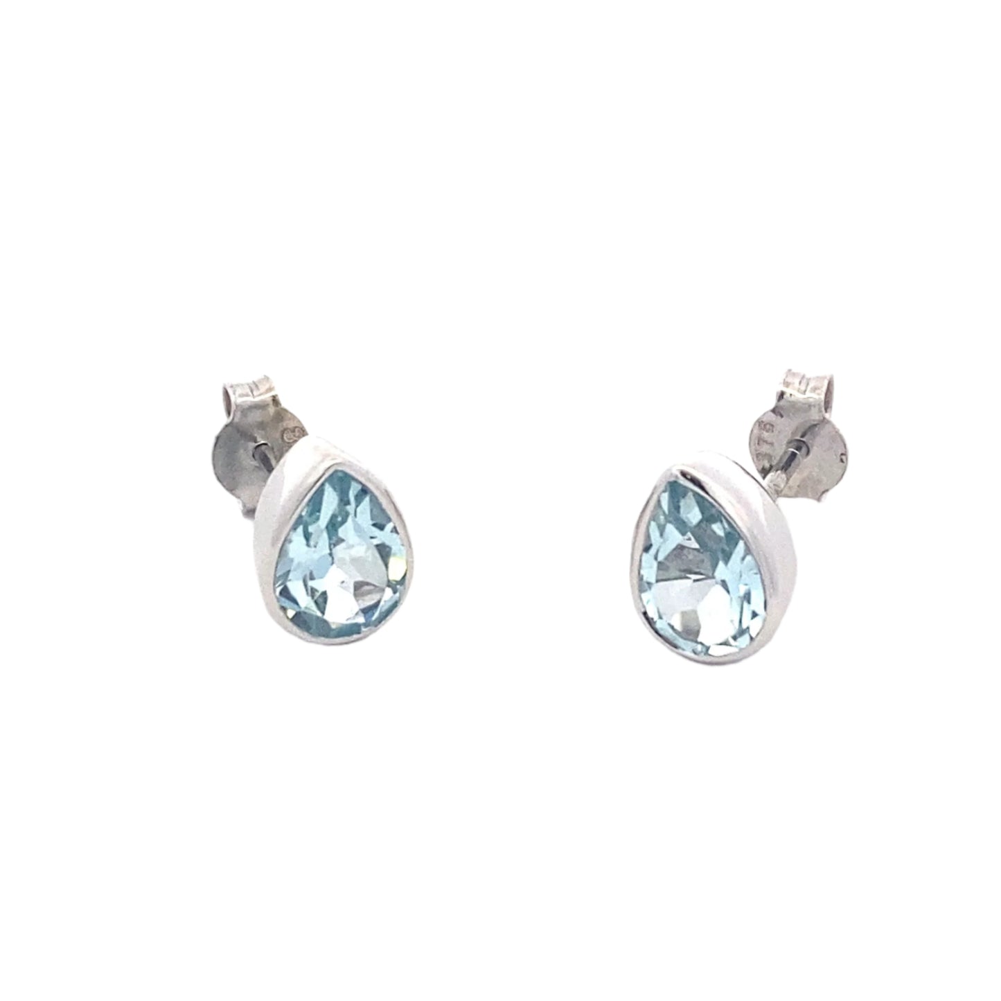 Pear Shaped Swiss Blue Topaz Earrings Gardiner Brothers