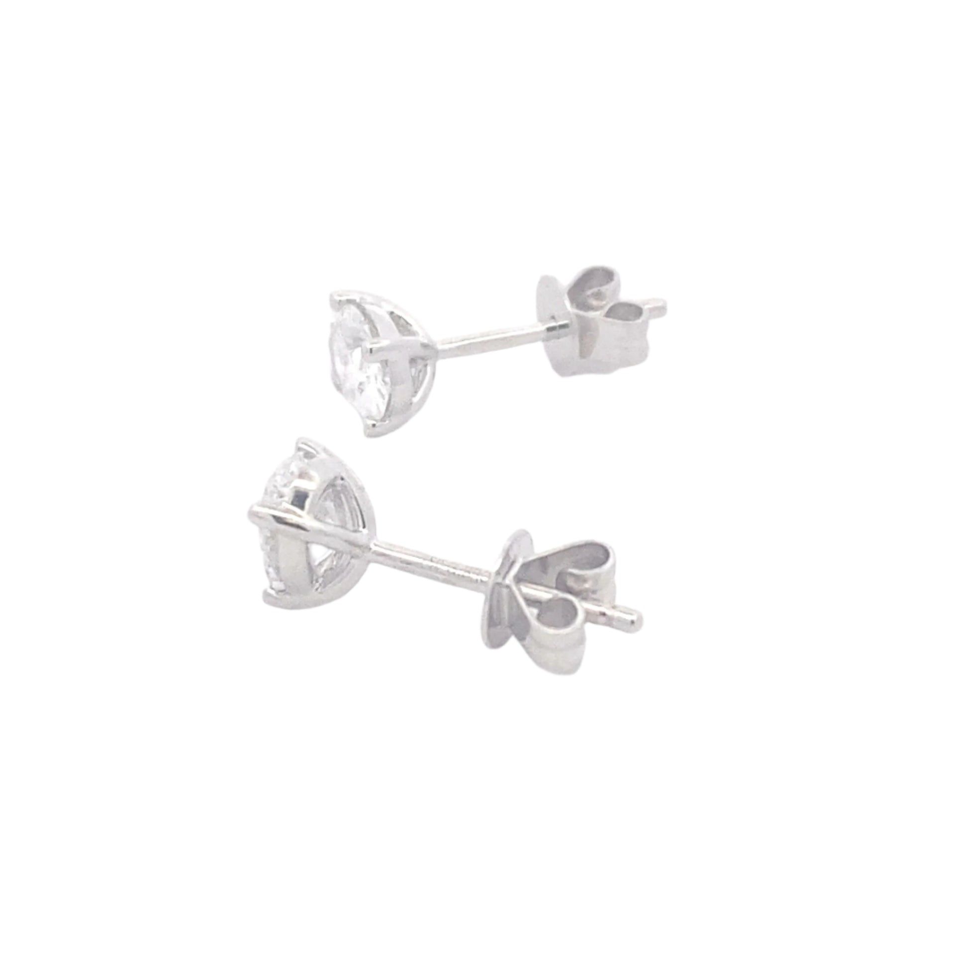 Oval Shaped Diamond Solitaire earrings - 1.02cts Gardiner Brothers