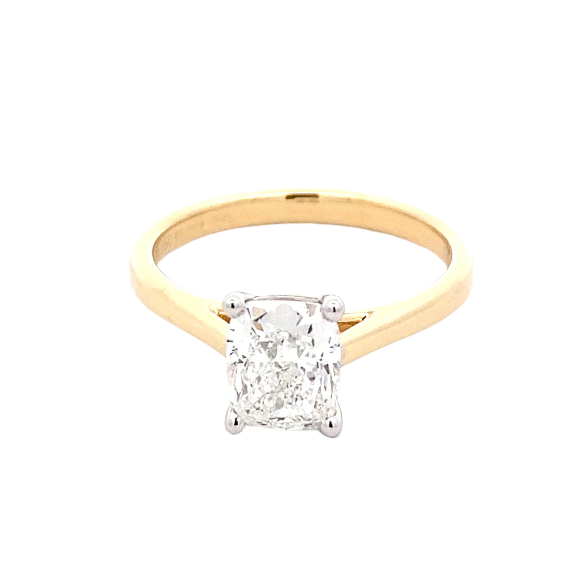 Elongated cushion shaped diamond solitaire ring - 1.50cts Gardiner Brothers
