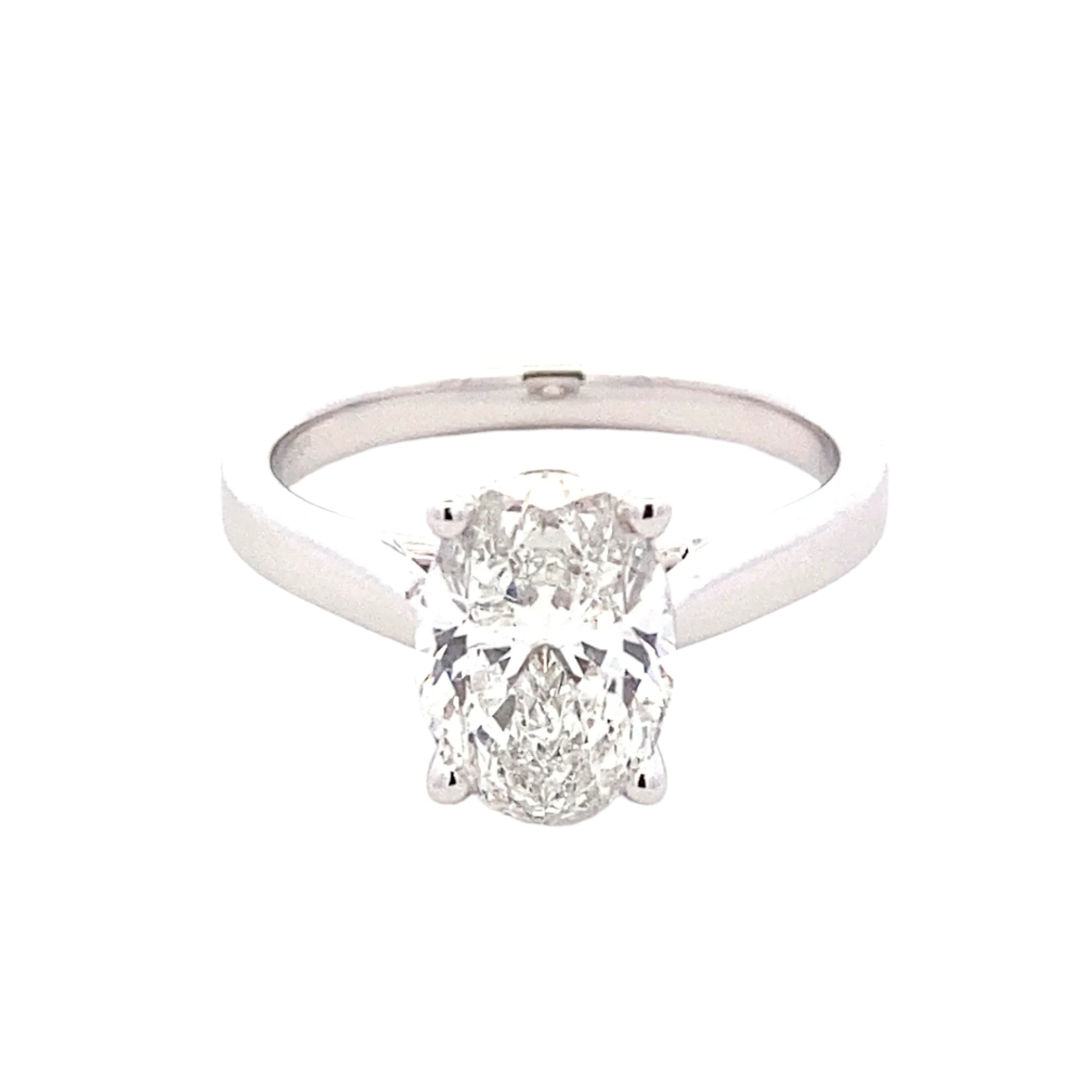 Oval shaped diamond solitaire ring - 2.05cts Gardiner Brothers