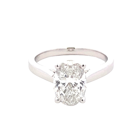 Oval shaped diamond solitaire ring - 2.05cts Gardiner Brothers