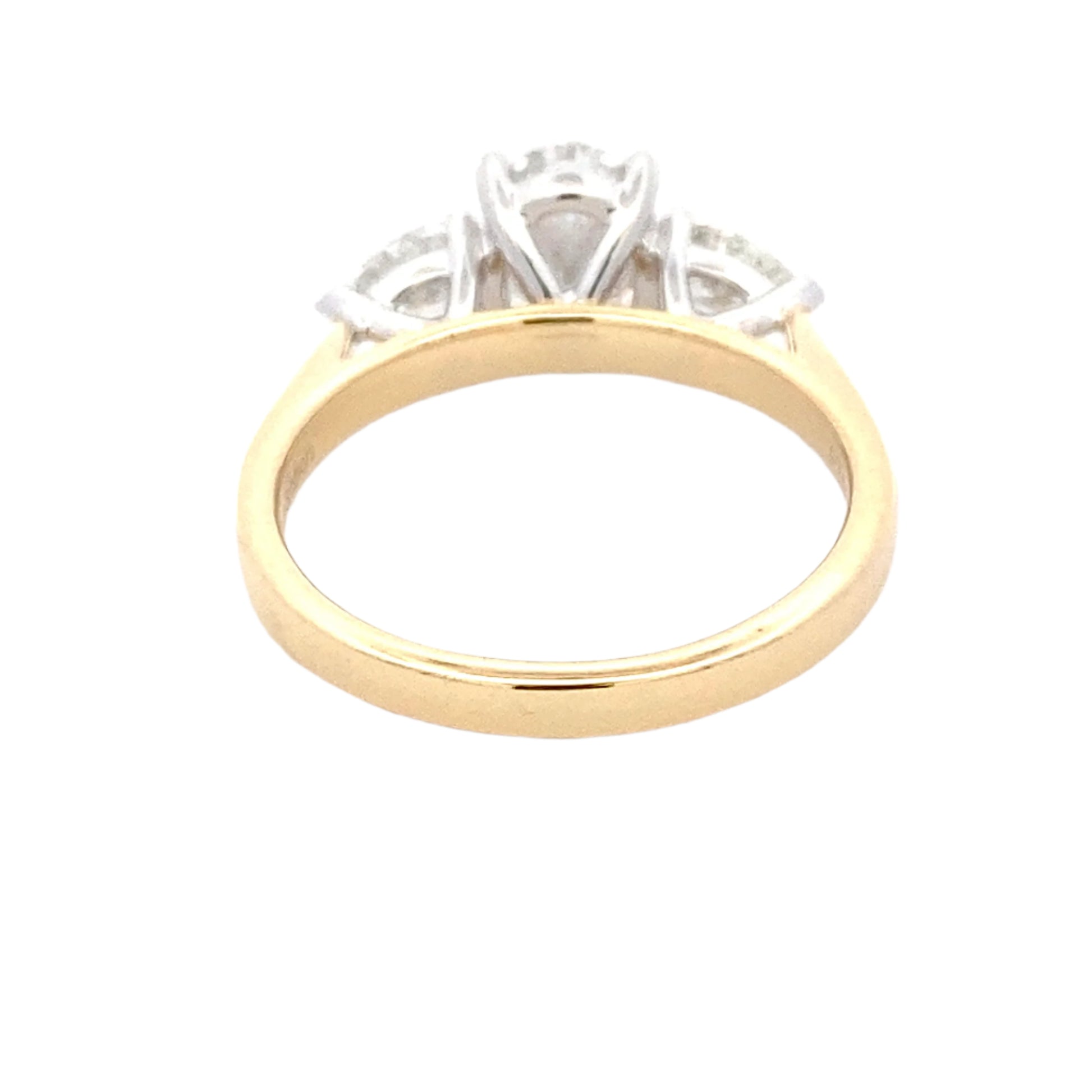 Oval and pear shaped diamond 3 stone ring - 1.70cts Gardiner Brothers