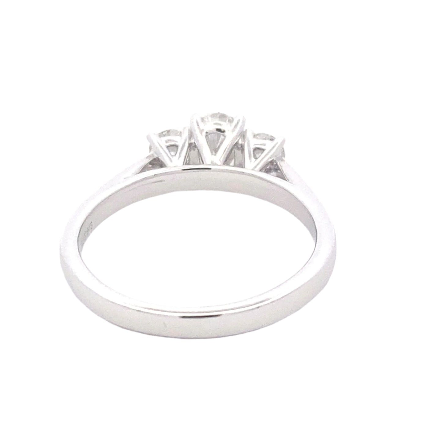 Oval and round brilliant cut diamond 3 stone ring - 0.80cts Gardiner Brothers