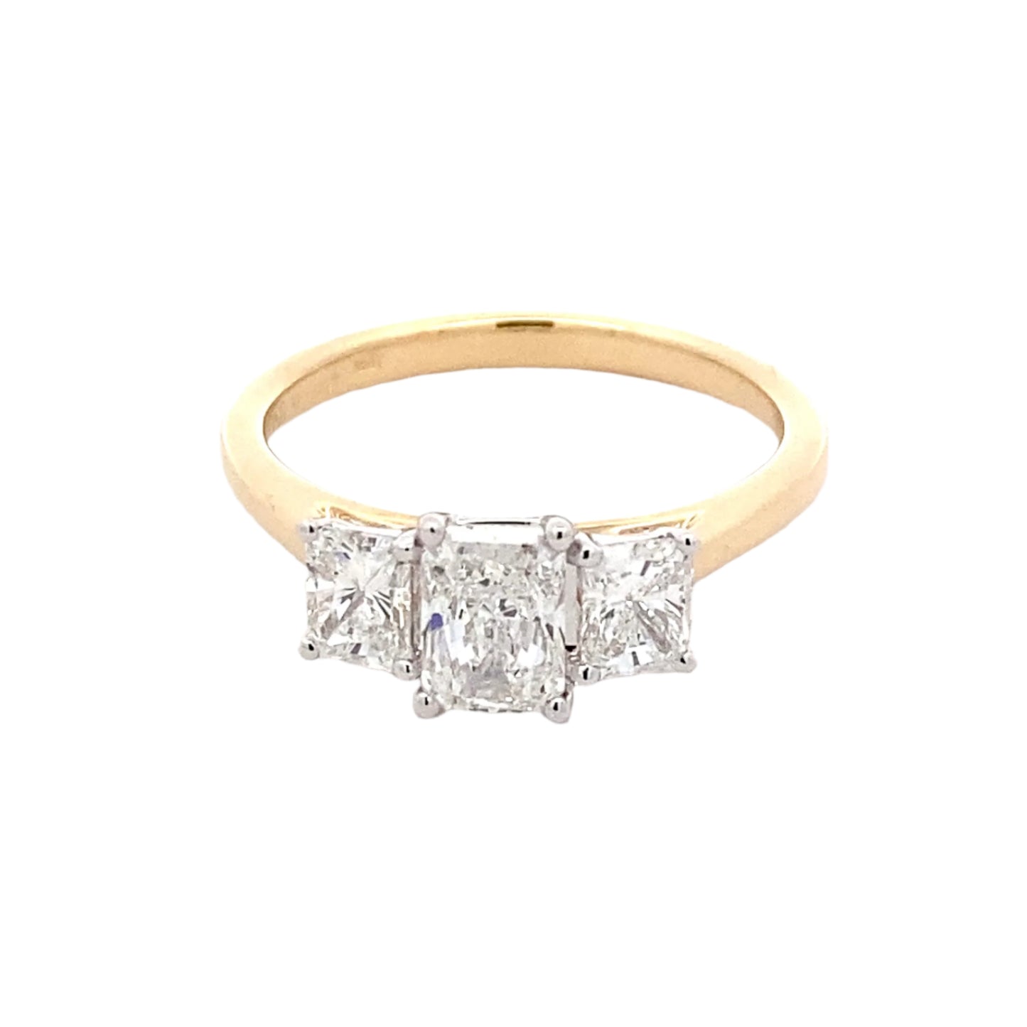 Radiant Cut Diamond 3 Stone Ring - 1.32cts Gardiner Brothers