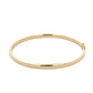 Yellow Gold 4mm solid bangle with a Court profile Gardiner Brothers