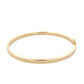 Yellow gold 4mm solid bangle in a flat profile with rounded edges Gardiner Brothers