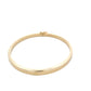 Yellow gold 4mm solid bangle in a flat profile with rounded edges Gardiner Brothers