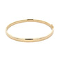 Yellow gold 6mm solid bangle with a court profile Gardiner Brothers
