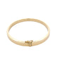Yellow gold 5mm solid bangle in a flat profile with rounded edges Gardiner Brothers
