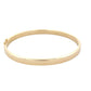 Yellow gold 5mm solid bangle in a flat profile with rounded edges Gardiner Brothers
