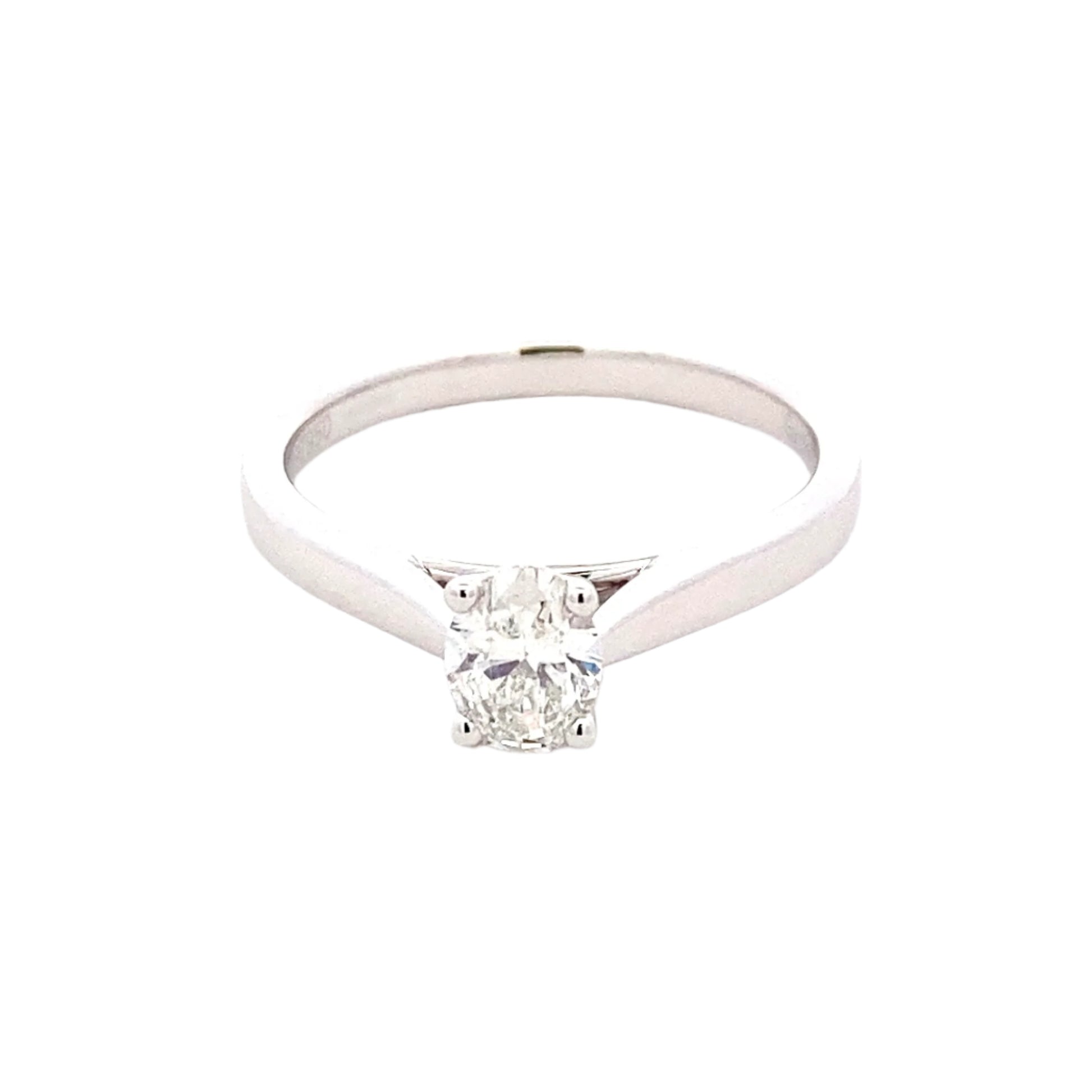 Oval Shaped Diamond Solitaire Ring - 0.50cts Gardiner Brothers