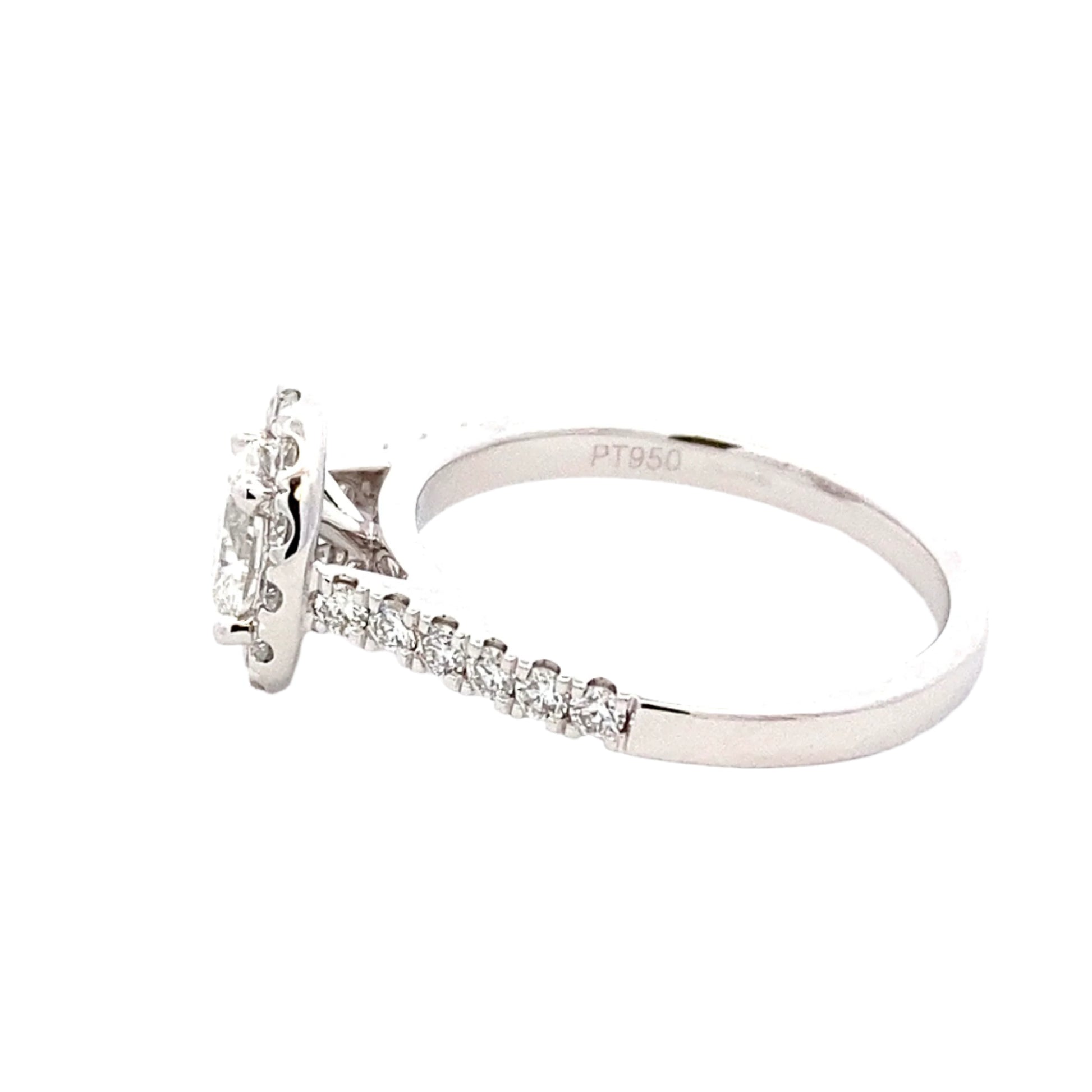 Oval shaped diamond halo cluster style ring - 1.00cts Gardiner Brothers