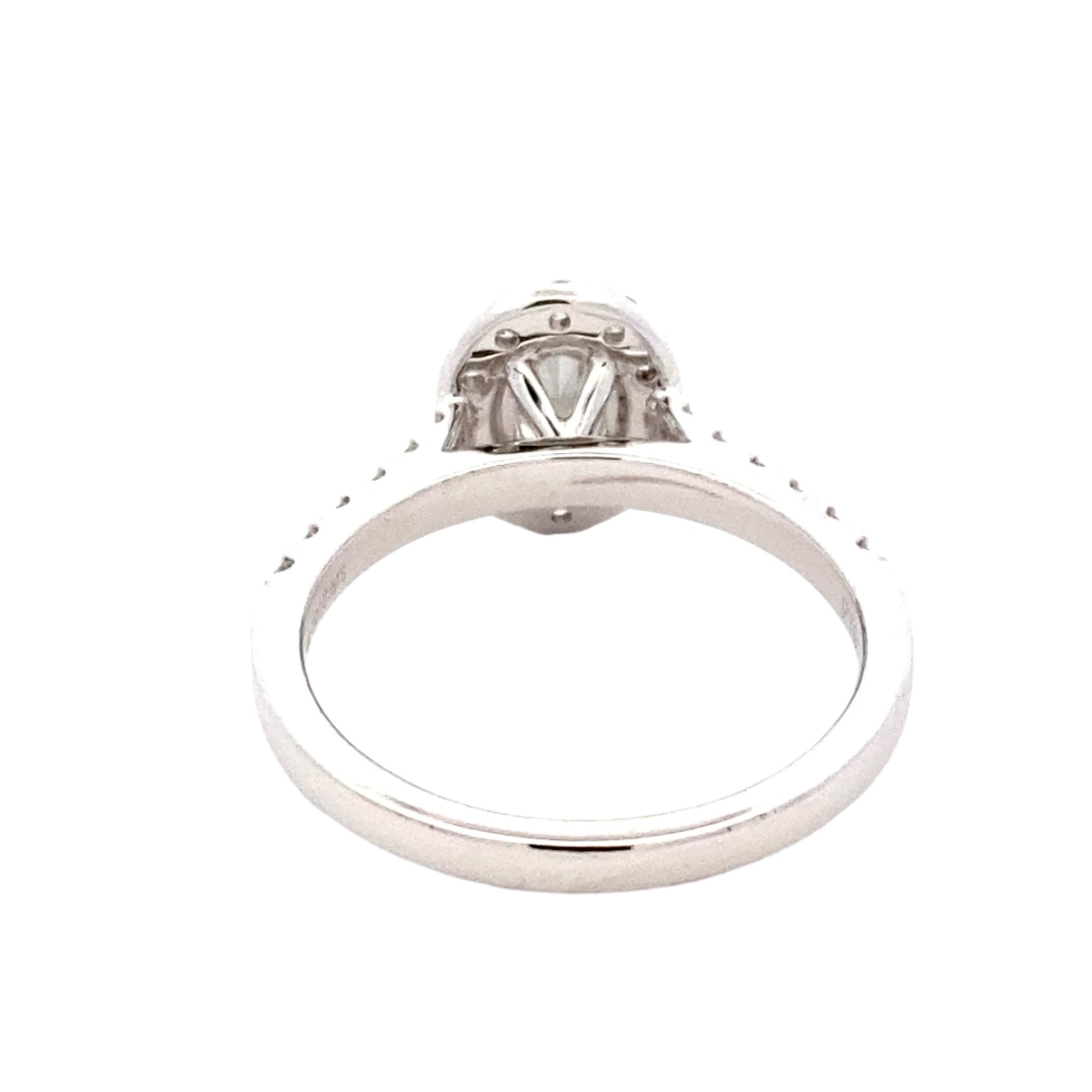 Oval shaped diamond halo cluster style ring - 1.00cts Gardiner Brothers
