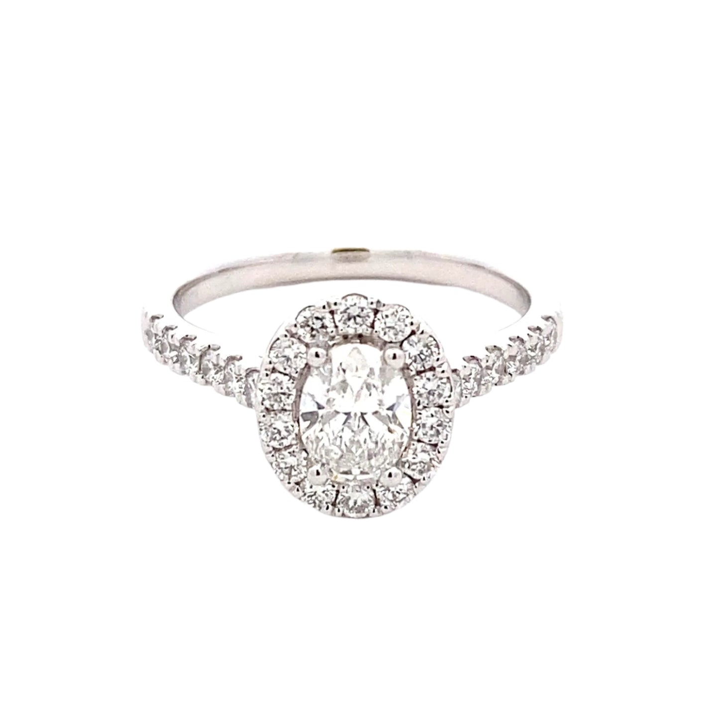 Oval Shaped Diamond Halo Cluster Ring Ring - 1.10cts Gardiner Brothers