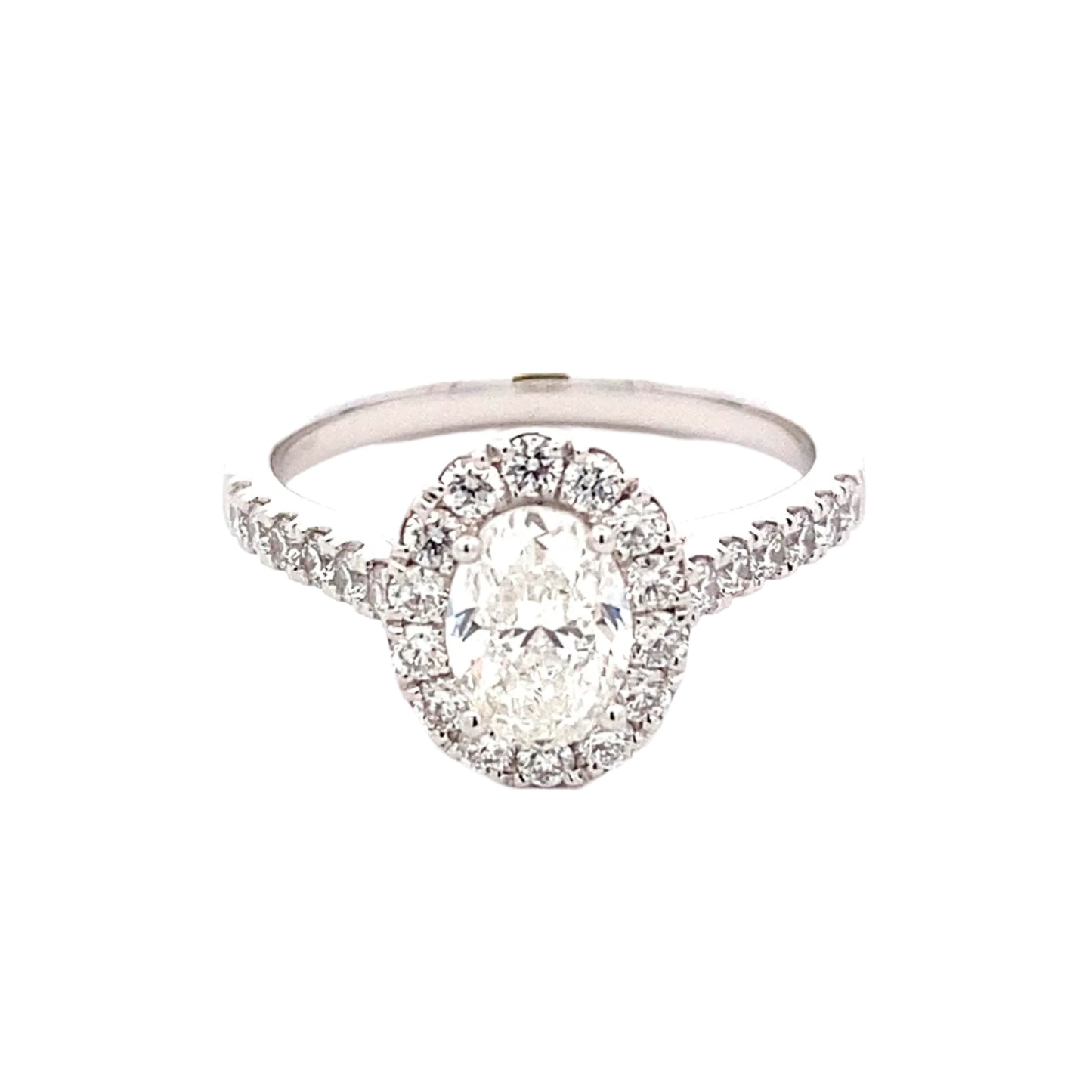 Oval Shaped Diamond Halo Cluster Style Ring - 1.44cts Gardiner Brothers