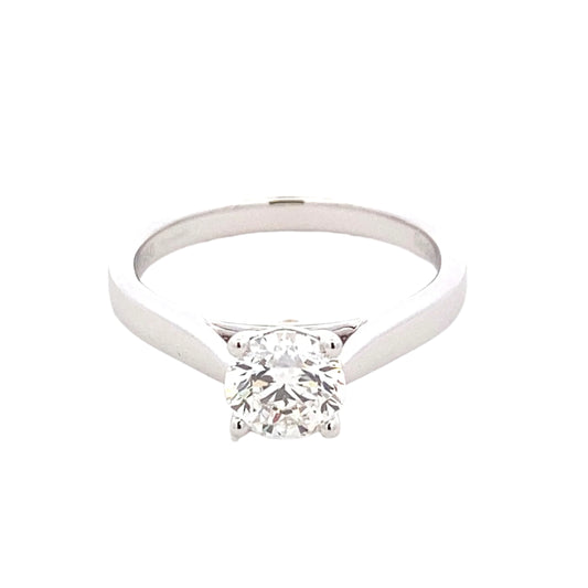Round Brilliant cut diamond solitaire ring - 0.91cts Gardiner Brothers