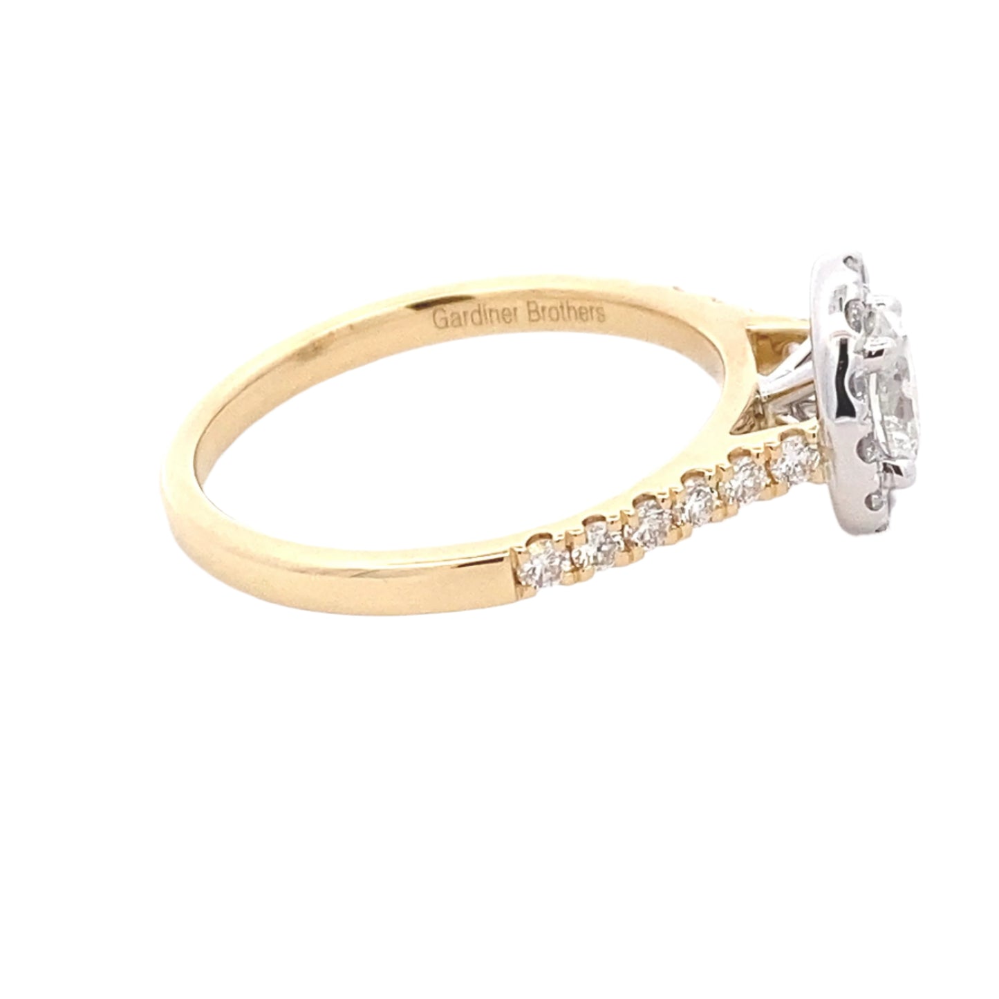 Oval Shaped Diamond Halo Style Ring - 0.86cts Gardiner Brothers