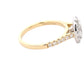 Oval shaped diamond halo cluster style ring - 1.10cts Gardiner Brothers