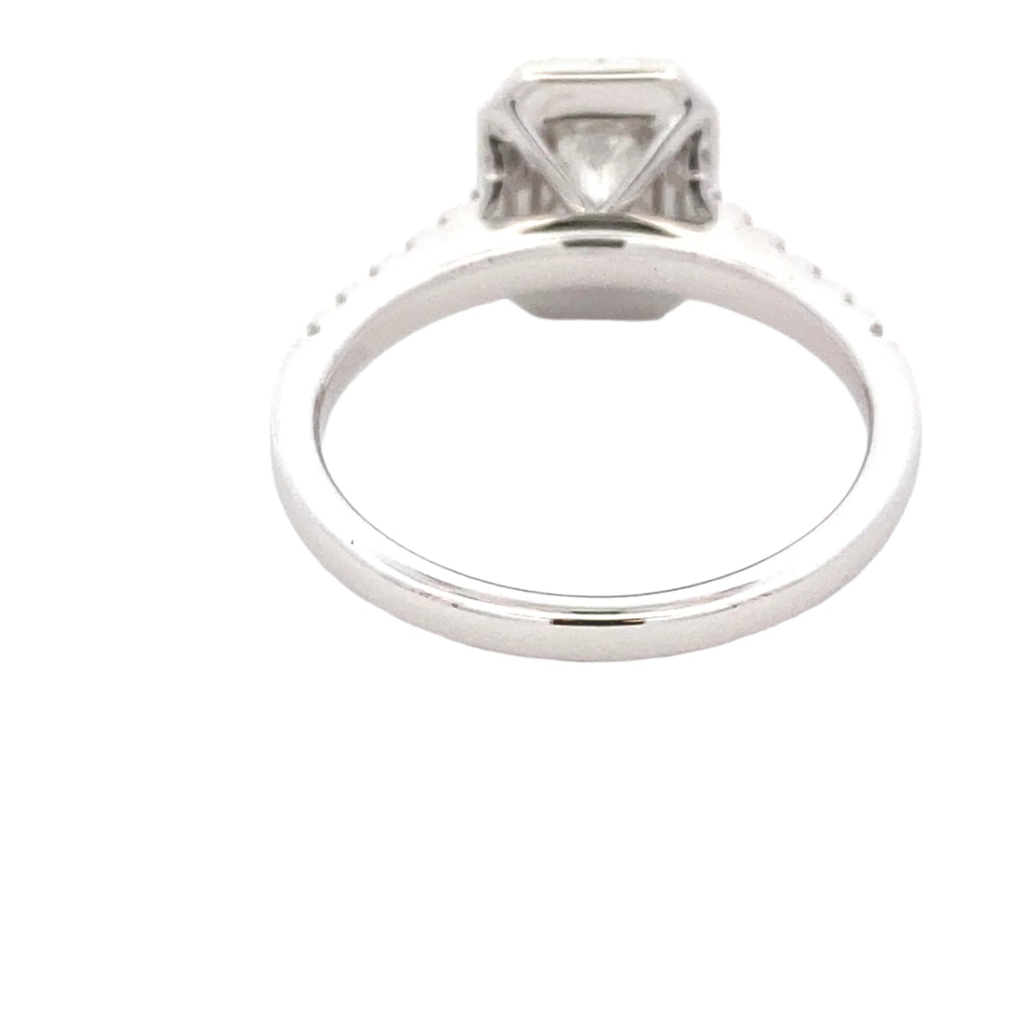 Emerald cut diamond halo cluster style ring - 1.16cts Gardiner Brothers