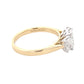 Radiant cut diamond 3 stone ring - 1.56cts Gardiner Brothers