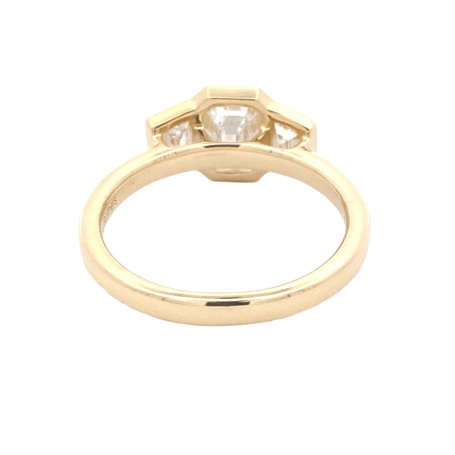 Emerald cut and Trapezoid diamond 3 stone ring - 1.34cts Gardiner Brothers