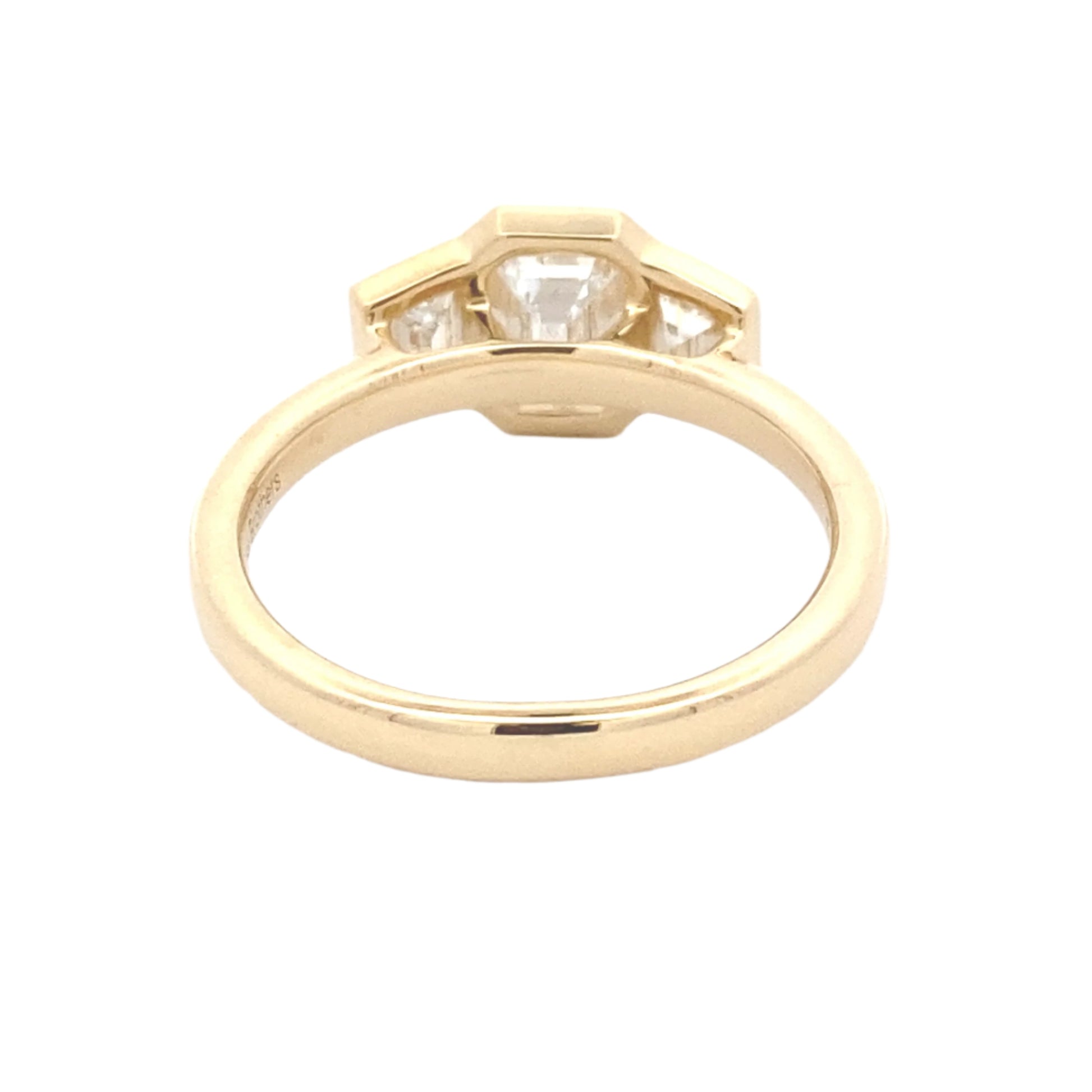 Emerald cut and Trapezoid diamond 3 stone ring - 1.34cts Gardiner Brothers