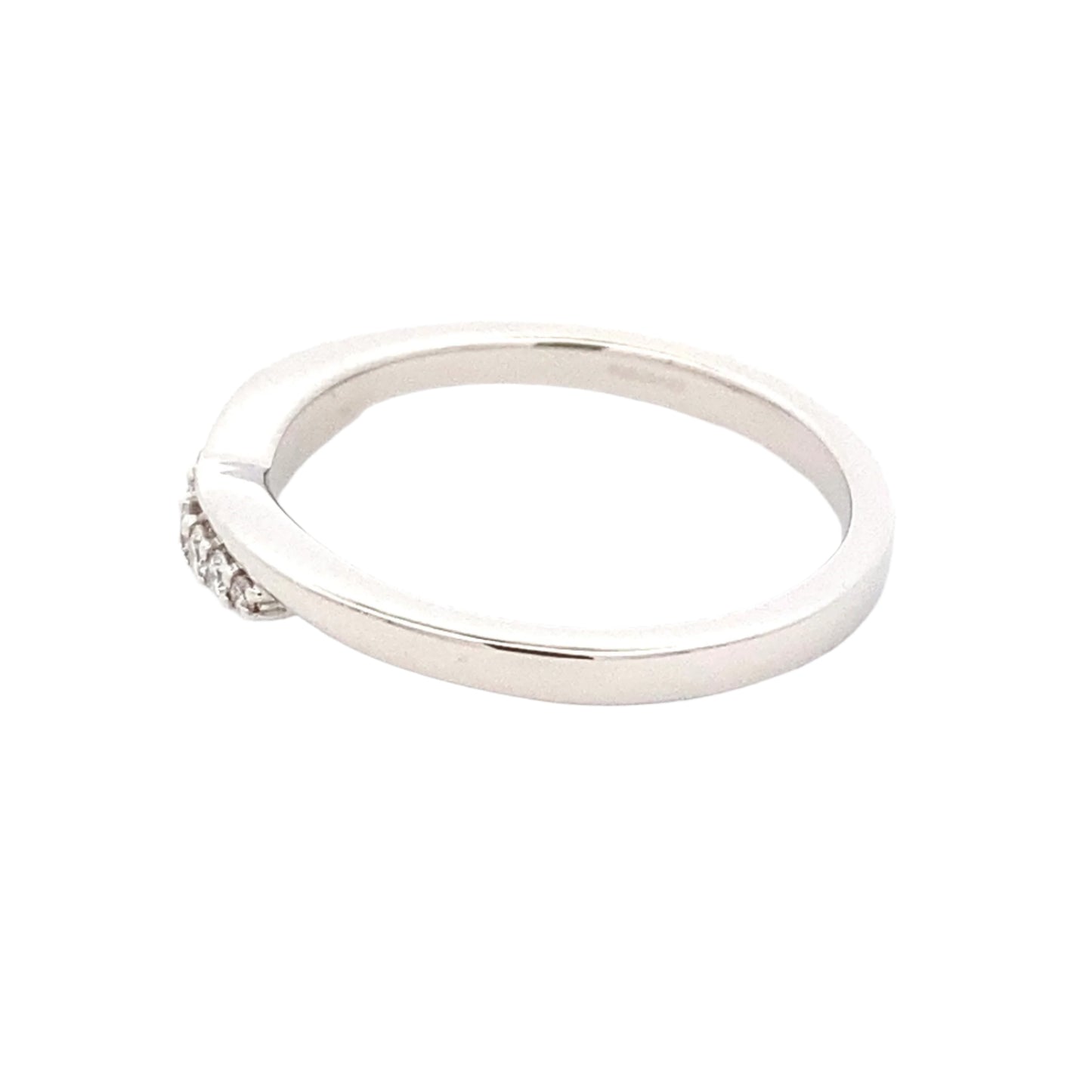 WishBone Shaped Diamond Set Wedding Band Gardiner Brothers