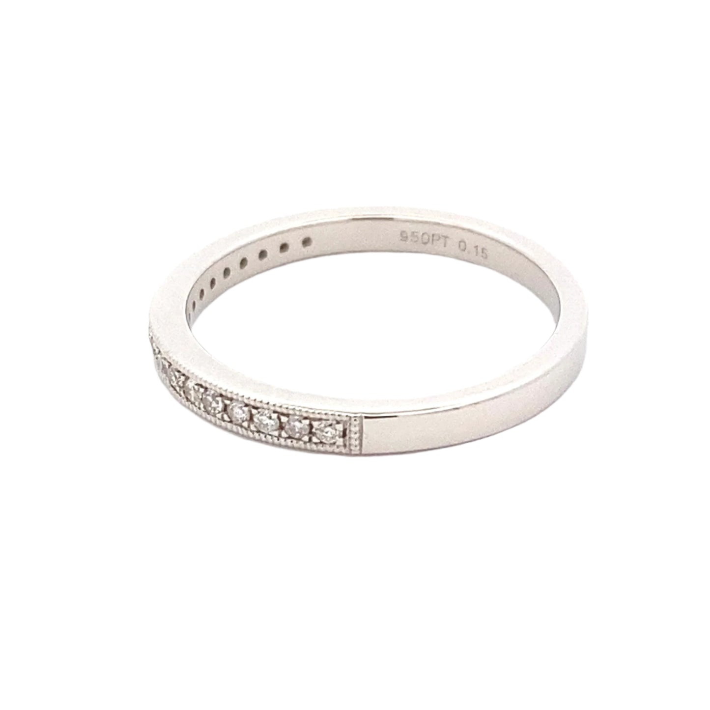 Milgrain Edge Diamond Set Wedding Band Gardiner Brothers